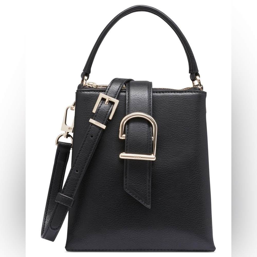 DKNY Deena Top Handle Mini Crossbody Handbag in Black